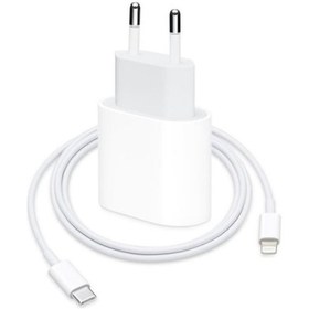 Resim Apple iPhone 20 Watt Hızlı Şarj Aleti Seti 20W Adaptör + USB-C Kablo Beyaz 