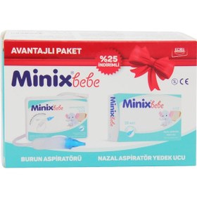 Resim Minixbebe Nazal Burun Aspiratörü Ve Yedek Ucu 10 Lu Avantajlı Paket 