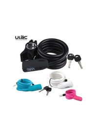 Resim Ulac Helvetıca Anahtarlı Sipral Kilit Kırmızı 1500mm/10mm Siyah 