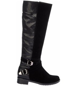 Resim Fox Shoes Siyah Yılan Süet Kadın Çizme E726203402 Siyah 