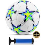 Resim Telvesse Futbol Topu Şampiyonlar Ligi Pompalı Sert Zemin Halı Saha Futbol Topu No:5 Sarı 034 Sarı 