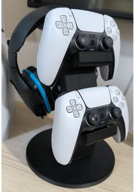 Resim Ps5 2li Kol Tutucu + Kulaklık Standı 3 İn 1 