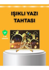 Resim Diğer Masaüstü Ve Duvara Monte Edilebilir Led Işıklı Yazı Panosu Çok Renkli 