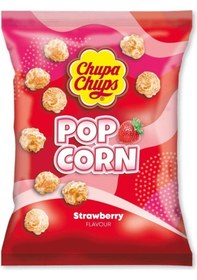 Resim Chupa Chups Pop Corn Strawberry - Çilek Aromalı Patlamış Mısır 90 Gr 
