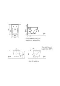 Resim VitrA Integra Kanalsız Rimex Asma Klozet Slim Yavaş Kapanan Kapak 