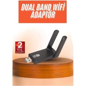 Resim Wifi Alıcı Dual Band Usb 3.0 Adaptör Kablosuz Windows 7/8/10/11 
