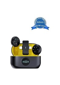 Resim Nm-store Kablosuz Profesyonel İkili Yayın Yaka Mikrofonu Şarj Kutu Mıknatıslı Typce Lightning Çıkış Mikrofon 