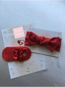 Resim MyHubi 2'li Kombin El Yapımı Kız Bebek Bandana & Babet Çorap 