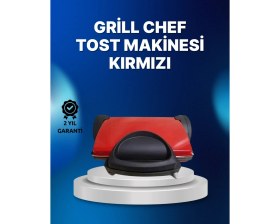 Resim MiraLive Tost Makinesi Kırmızı Döküm Plaka 6+ Dilim Çok Kapasiteli Izgara 