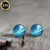 Resim 1 Çift Aurora Borealis 316 Paslanmaz Çelik Kulak Çivi - Mavi ve Yeşil Döner Tasarım, Hipoalerjenik, Günlük Giyim, Tatil ve Özel Günler İçin Mükemmel - Doğum Günleri ve Anneler Günü İçin İdeal Hediye, Tatil Aksesuarları | Minimalist Küpeler | Hipoalerjenik Kulak Çivi 