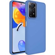 Resim Xiaomi Redmi Note 11 Pro 5G Kılıf Metal Çerçeve ve Buton Tasarımlı Silikon Zore Luna Kapak 