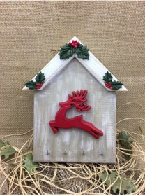 Resim OBİDEV Kırmızı Geyik Anahtar Askısı 