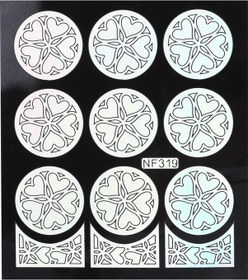 Resim Tırnak Sanatı Çıkartması Manikür Çiçek Şablonu Şablon Çıkartmaları Nf319 