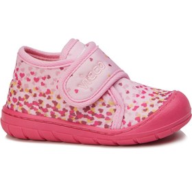 Resim Vicco Jungle Desenli Kız Bebe Pembe Panduf 