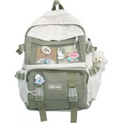 Resim Didadodo Dayanıklı Naylon Okul Çantası - Geniş Kapasiteli, Ayarlanabilir Kancalı Omuz Askılı, Kawaii Aksesuarlı Çok Renkli Çok Renkli 