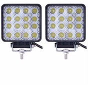 Resim Point 2 Adet 16 Led Off Road Iş Makinesi Kamyon Traktör Projektör Çalışma Ve Sis Lambası 48 Watt 12v 2 Adet 