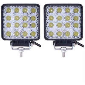 Resim Point 2 Adet 16 Led Off Road Iş Makinesi Kamyon Traktör Projektör Çalışma Ve Sis Lambası 48 Watt 12v 2 Adet 
