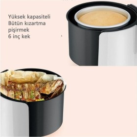 Resim 5l Akıllı Hava Fritözü Beyaz, Sağlıklı ve Pratik Pişirme Ekipmanı 