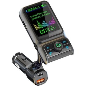 Resim Araba Fm Verici Mp3 Çalar 3.5mm Aux Audio Alıcı Usb Qc3.0 Tip C Pd 20w Black ' Beyaz 