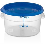 Resim GastroPlast Grpp-2 Polipropilen Yuvarlak Saklama Kabı, 2.1 L ( Kapaklı ) 