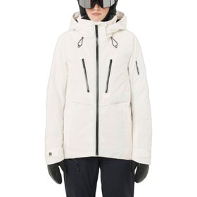 Resim Salomon Brilliant Kadın Beyaz Kayak Ceketi 