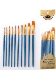 Resim Hannah Sulu Akrilik Yağlı Boya Kullanımı için Resim Fırçası 10'lu Mavi 