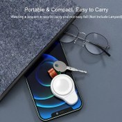 Resim Manyetik Hızlı Şarj iWatch Şarj Cihazı - Taşınabilir Kablosuz USB Seyahat Adaptörü, 1-9 Serisi ve SE Ultra ile Uyumlu, Akıllı Saat Kablosu ve Şarj Cihazı, USB Güç, Batarya Dahil Değil, 36V Maksimum Gerilim, Dişli-Dişli Bağlantı Noktası 