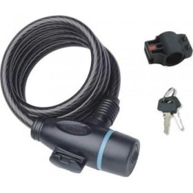 Resim Motobisikletim Zhonglı 12X120 Spralli Halat Kilit + Taşıma Aparatı 