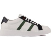 Resim Saillaker’s Sail Lakers - Beyaz Deri Bağcıklı Erkek Sneaker 