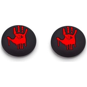 Resim Sony Playstation Portal 3d Analog Koruyucu Silikon-2 Adet Blood Hand 