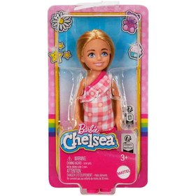 Resim Barbie Aksesuarlı Chelsea Bebekler - Sarışın Pembe Elbiseli Hxm95 