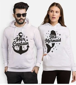 Resim Tshirthane Mermaid Captain Sevgili Kombinleri Kapüşonlu Kombini 
