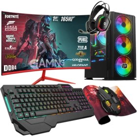 Resim Zeiron DRX15 Ryzen 5 3600 16GB Ddr4 512GB SSD GTX1650 23.8" 165Hz Oyuncu Masaüstü Bilgisayar 