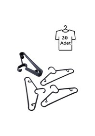 Resim Mithra Life 20 Adet Plastik Siyah Elbise Gömlek Pantolon Askısı Mıt1129 Siyah 