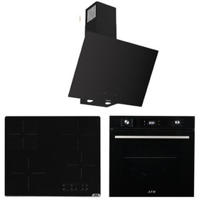 Resim Ferre ve Afm Tech D077-SA + V6-04 + FM7700 Ankastre Set Siyah 