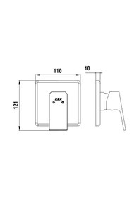 Resim Eca Tiera Ankastre Duş Bataryası Sıva Üstü Mat Siyah 102167105C1-K Siyah 