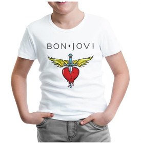Resim Bon Jovi Beyaz Çocuk Tshirt 
