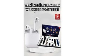 Resim Krm 2025 Model Akıllı Saat ve 2.nesil Tws Bluetooth Kulaklık Yüksek Ses Kaliteli Krm 
