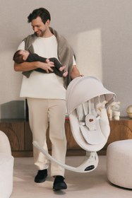 Resim TULSY Elektrikli Bebek Ana Kucağı Salıncak - Gri 