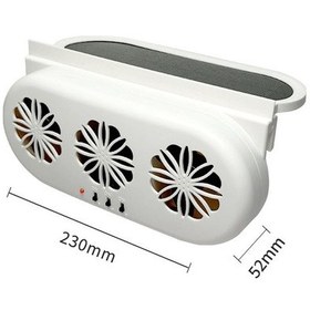 Resim Usb Tak-çalıştır Araç Penceresi Egzoz Fanı Araç Hava Sirkülasyonu Soğutma Havalandırma Fanı, Renk: Güneş Beyazı 