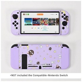 Resim Veri Kurbağa Yumuşak Tpu Karikatür Koruma Kapağı Nintendo Anahtarı Konsol İçin Purple Rabbit 