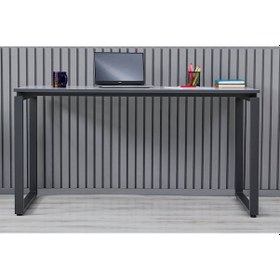 Resim Arpelia Çalışma Masası 140x70x73 Cm Dikdörtgen Ayaklı Antrasit 