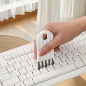 Resim Klavyeler, Bardaklar & Şişeler için Çok Amaçlı Temizlik Fırçası - Yatak Odası, Mutfak, Ofis & Araba için İdeal, Kıvırcık Kapaklı Ergonomik Beyaz Plastik Boşluk Temizleyici, Elektrik Gerektirmez, Fırça Temizleme Aracı 