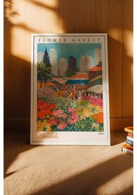 Resim Honolulu Hawaii Çerçeveli Tablo Seyahat Severlere Salon Ve Ofis İçin Estetik Duvar Dekoru Travel Flower Market 