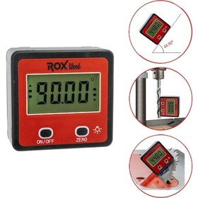 Resim Rox Wood 0095 Mıknatıslı Dijital Açı Ölçer 56 Mm 