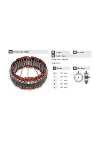 Resim 12v Alternatör Statör Hıtachı Tipi 50 A Isuzu-peugeot J9 Premıer 