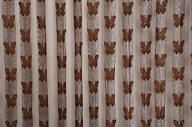 Resim KELEBEK MODEL ACI KAHVE RENK İP PERDE HAZIR DÜĞMELERİ DİKİLMİŞ İP PERDE 300 * 280 cm 