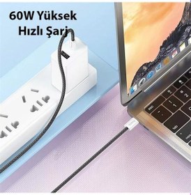 Resim Hoco X104 60w Type-c To Type-c Hızlı Data Ve Şarj Kablosu 1m 