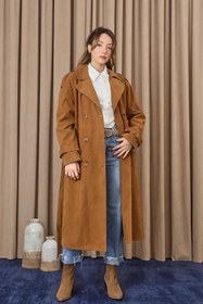 Resim Soul Kadın Süet Trench - 32407TRC - CAMEL 