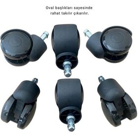 Resim Hayal Sepeti Ofis Çalışma Koltuğu Yedek Tekerleği 2 Adet Dayanıkl 